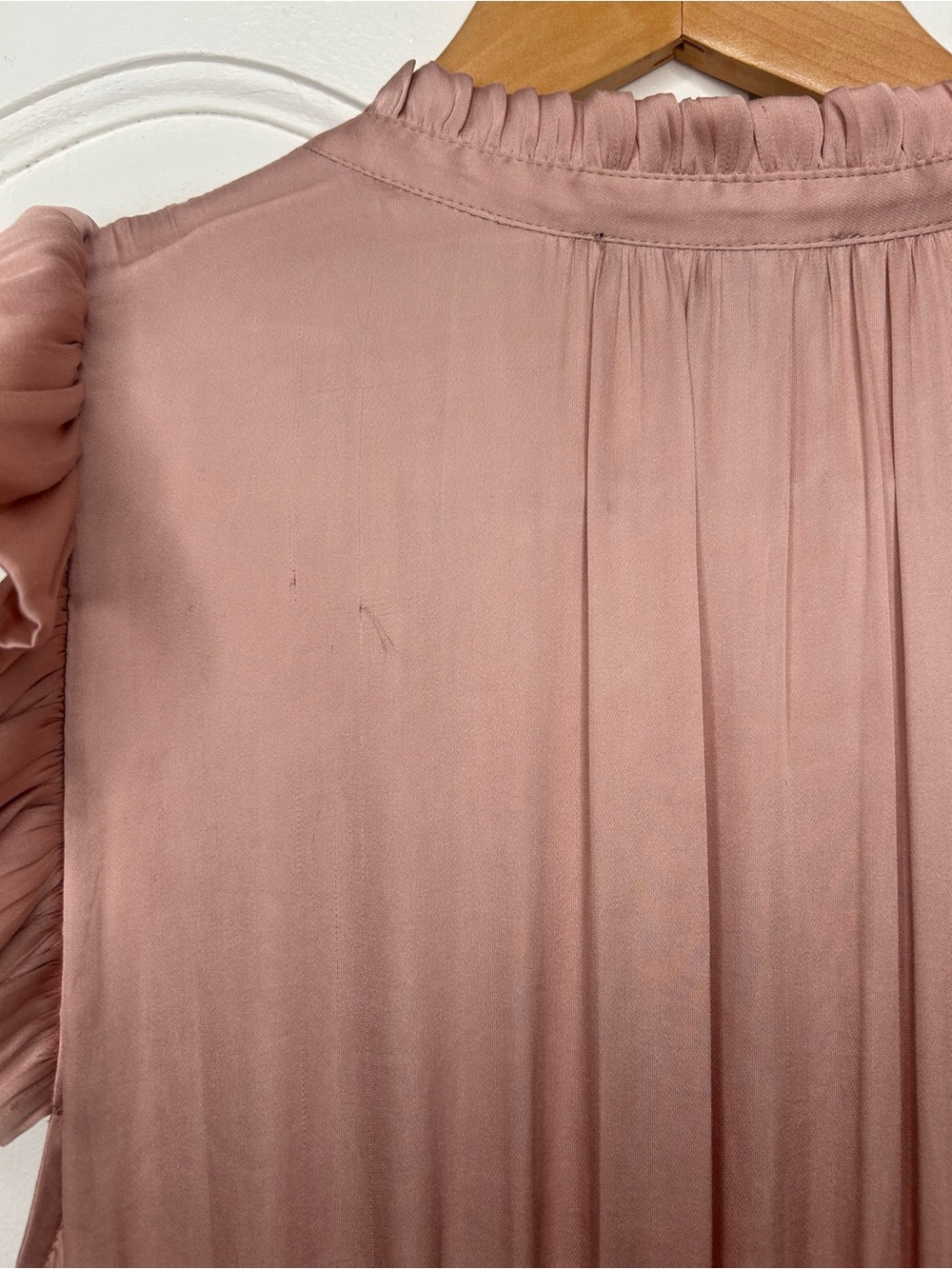 Banana Republic Dusty Rose Maxi Dress with Ruffle Sleeves - Picture 5 of 7